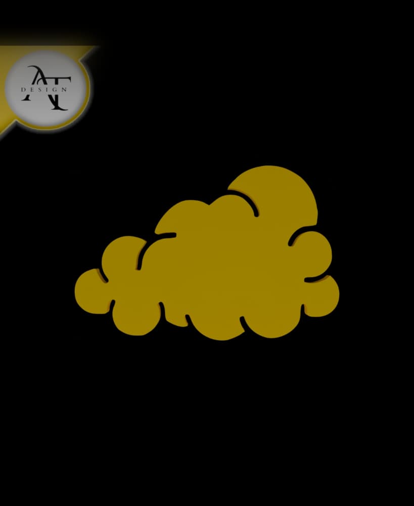 Simple Cloud Symbol - 2D Art 3d model