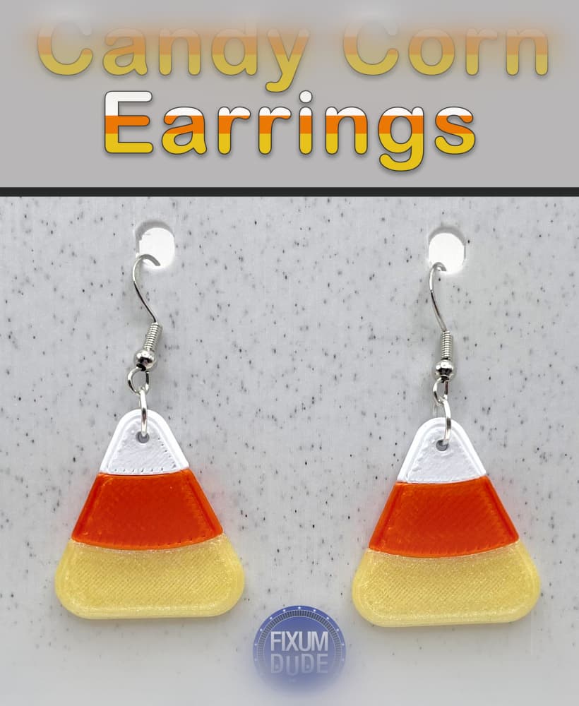 Simple Candy Corn Earrings 3d model