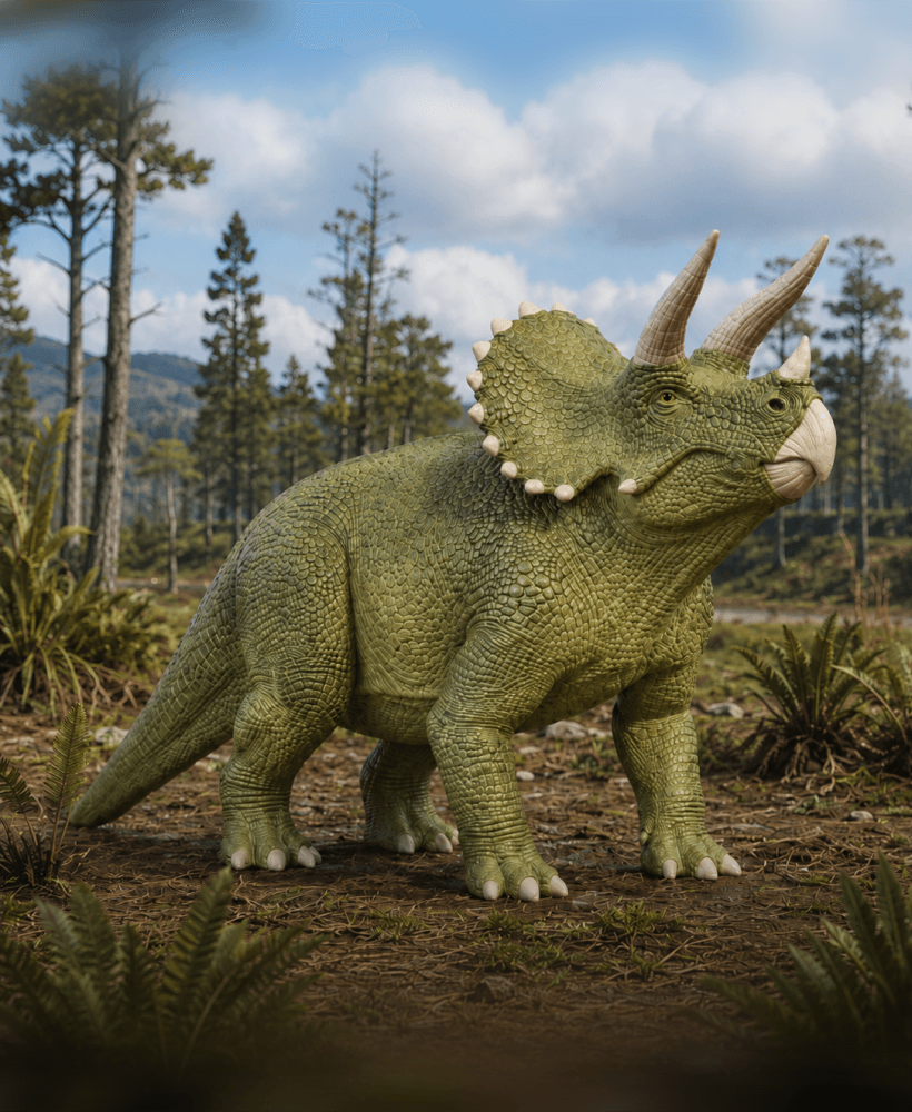 Realistic Triceratops Figurine 3d model