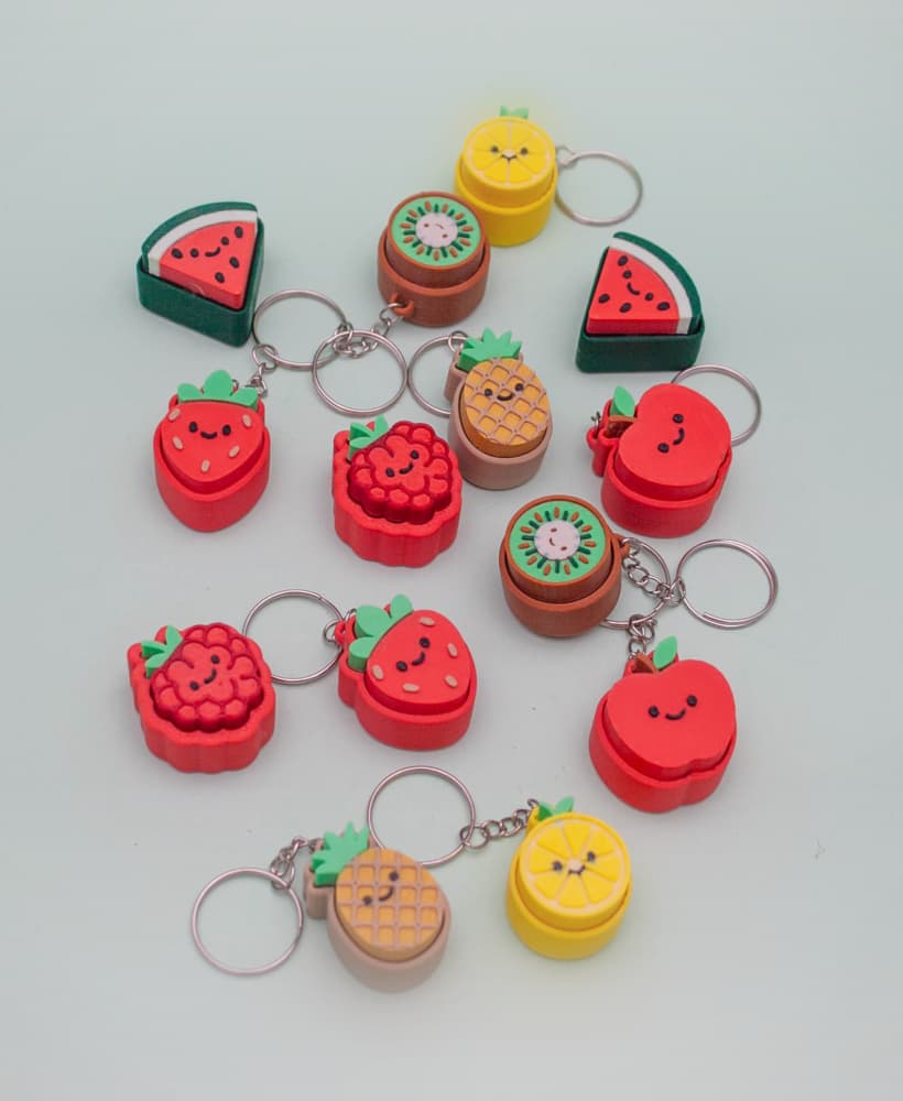 Fruit Clicky Keychains Bundle 3d model