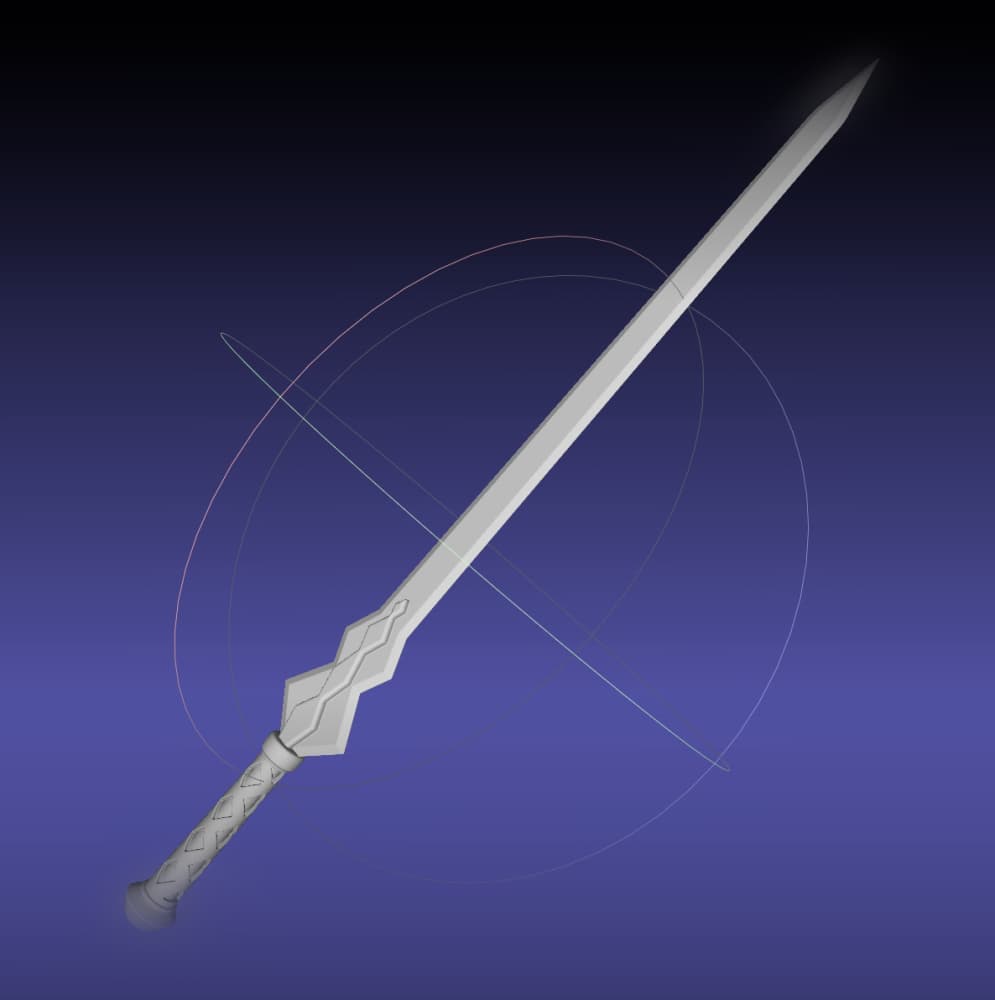 Sword Art Online Konno Yuuki Sword Printable Assembly 3d model