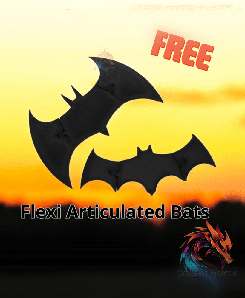 Articulated Flexi Bats / Print in place / 3mf included 3d model