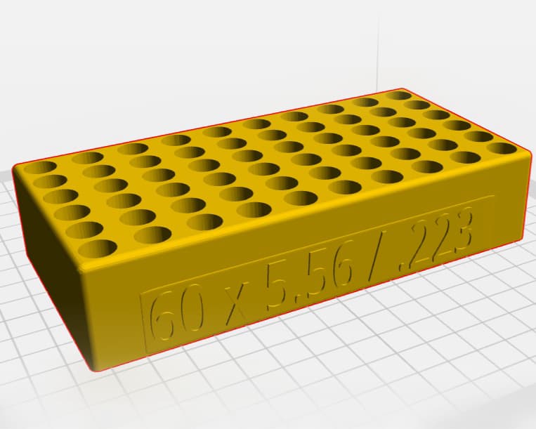 60 round .223 / 5.56 Box and Lid 3d model