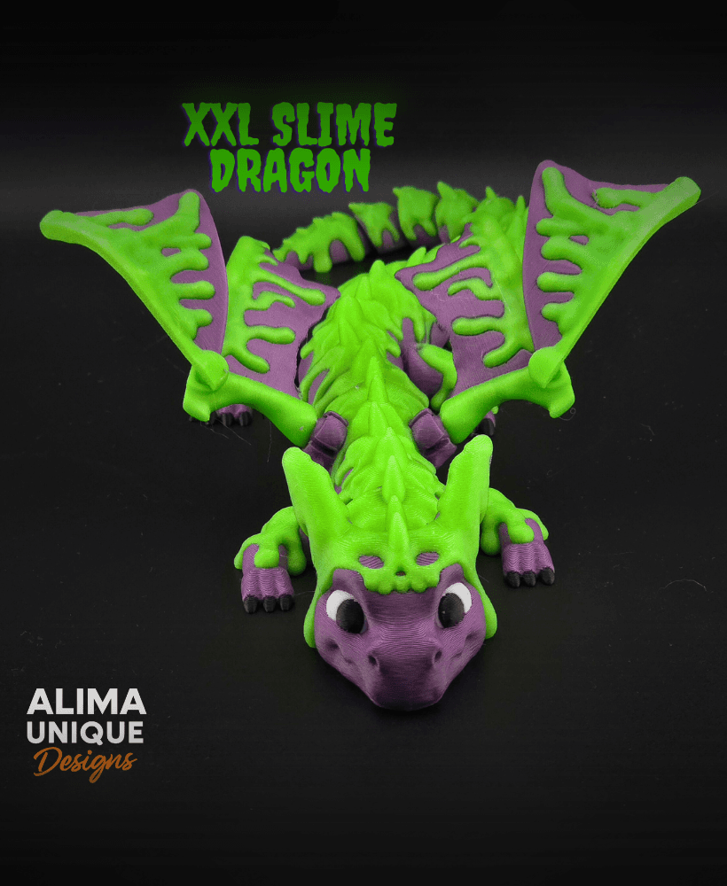 XXL Slime Dragon with and without Wings 3d model