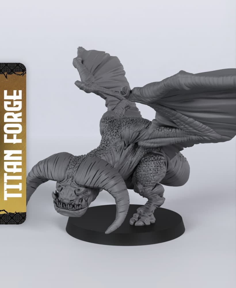 Wild Wyvern - With Free Dragon - 5e DnD Inspired for RPG and Wargamers 3d model