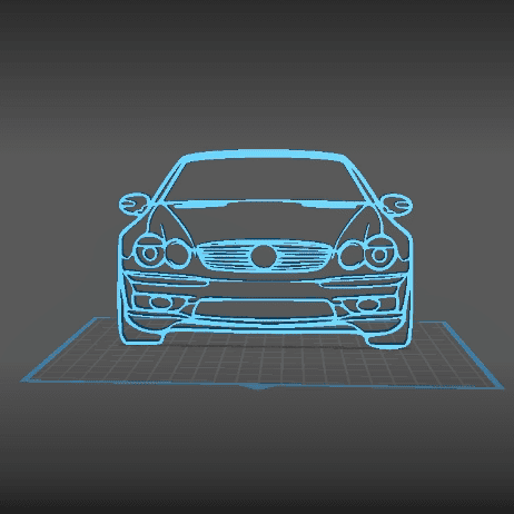 Mercedes - SL 55 Wall Art 3d model