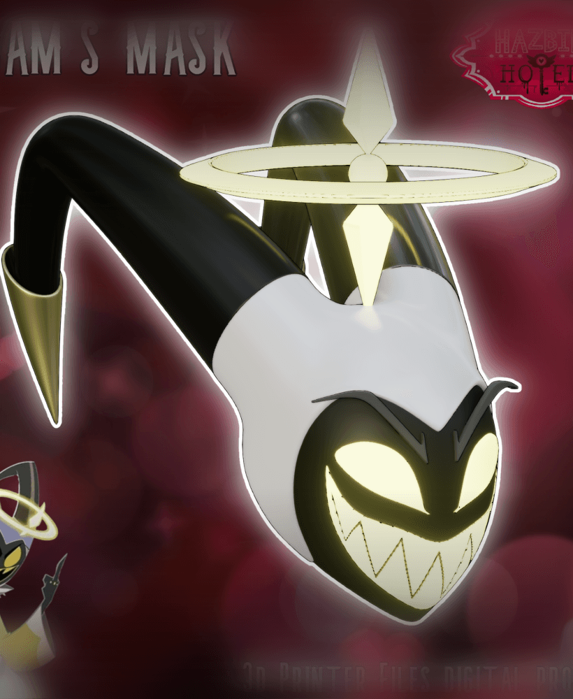 Adam Cosplay Helmet Hazbin Hotel 3d model