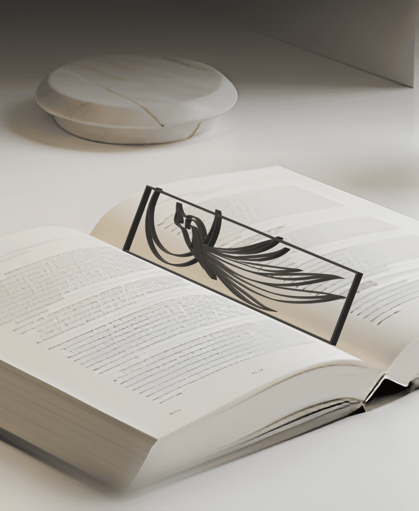 Moon And Bird Bookmark, Creativity Bookmark, Gift Idea 3d model
