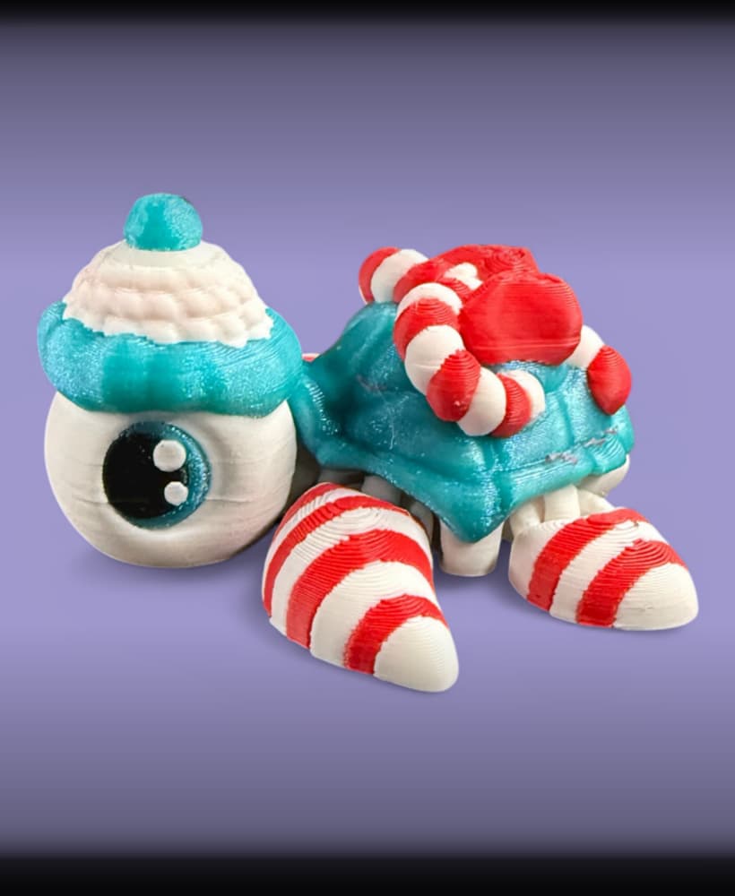 Candy Cane Turtle 3d model