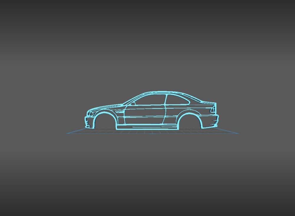 BMW - E46 M3 Wall Art 3d model