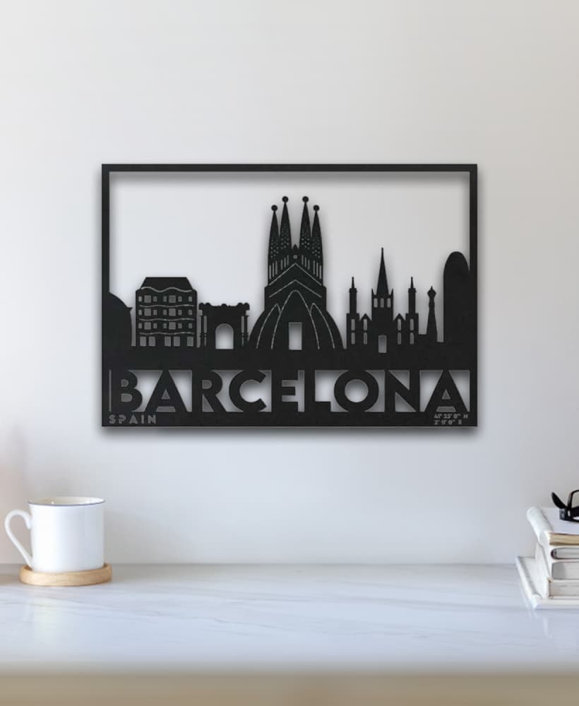 Barcelona Wall Art 3d model
