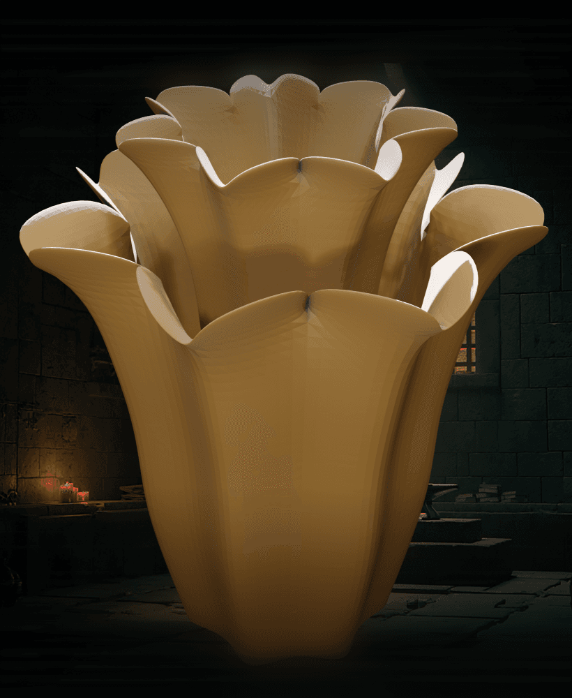 Flower-Shaped Pencil Holder 3d model