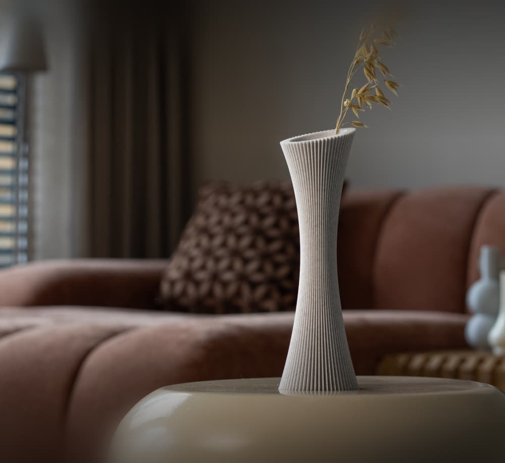 Vase ÉLISE - Elegant Ribbed Design 3d model