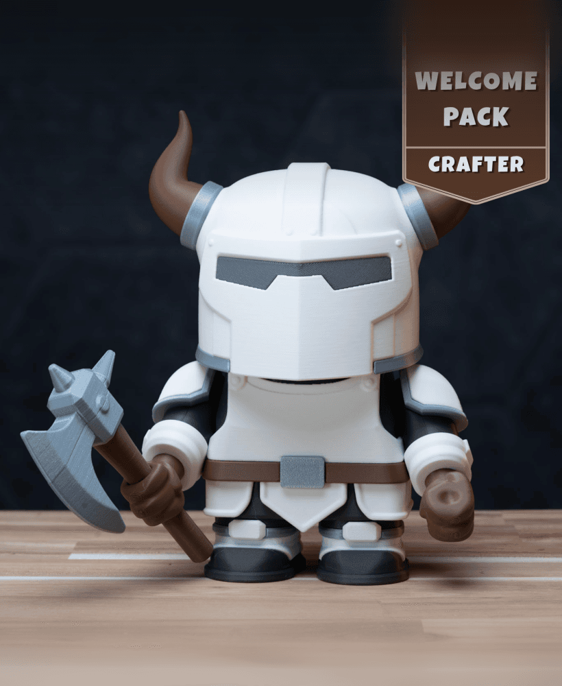 Kiln Crafter Knight - Welcome Pack Chunkable Kit | No Supports, No AMS, No Glue 3d model