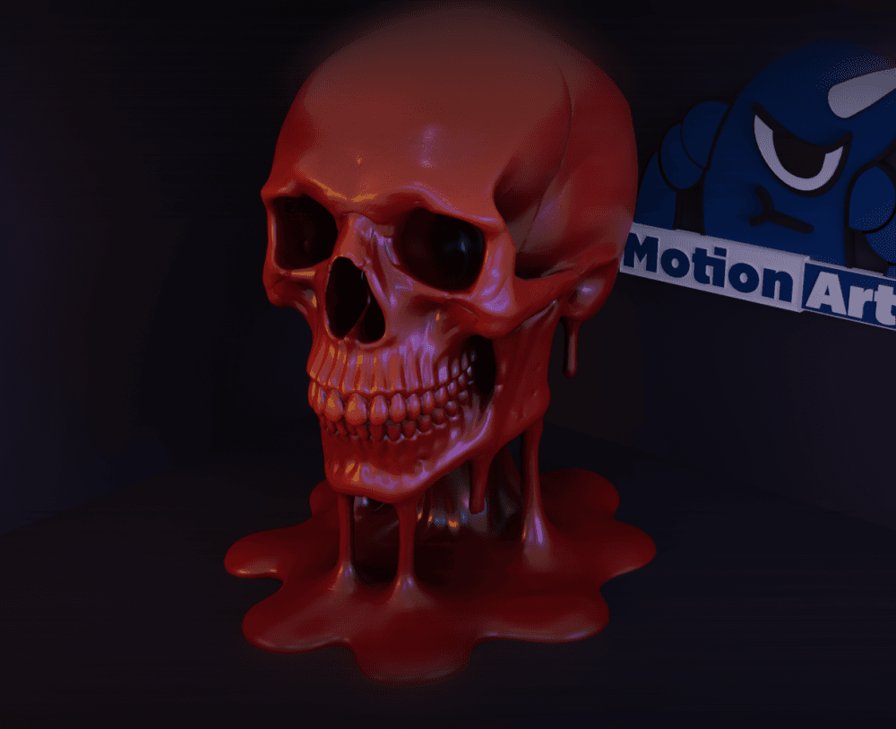 Cranio escorrendo sangue.stl 3d model
