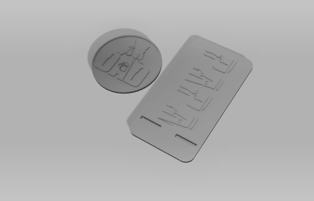 Fathers Day Set Coaster And phone Stand 3d model