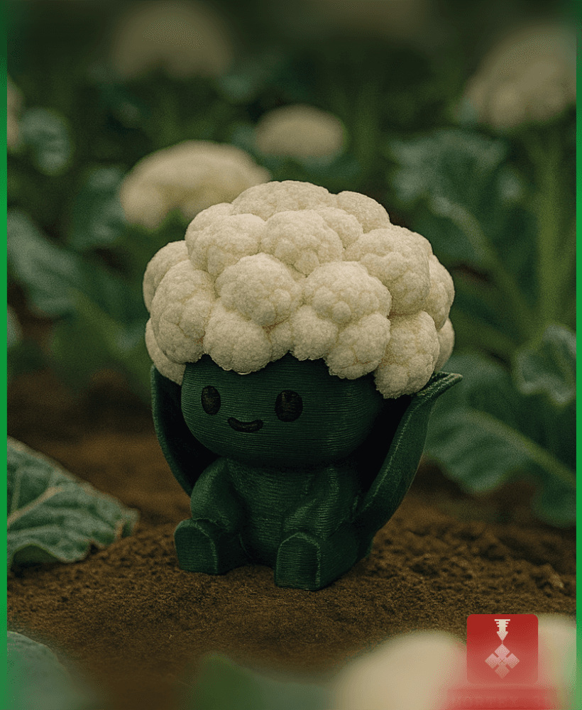 Cauliflower fruit & veggie buddy 3d model