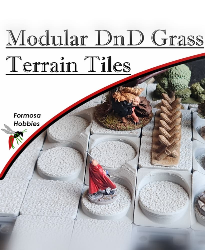 Gridfinity Tabletop RPG Grass Terrain Tiles 3d model