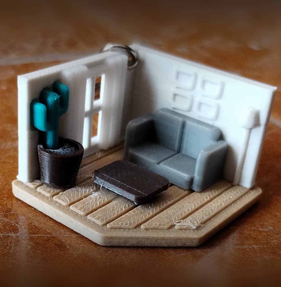 Living Room Keychain - No Multicolor System 3d model
