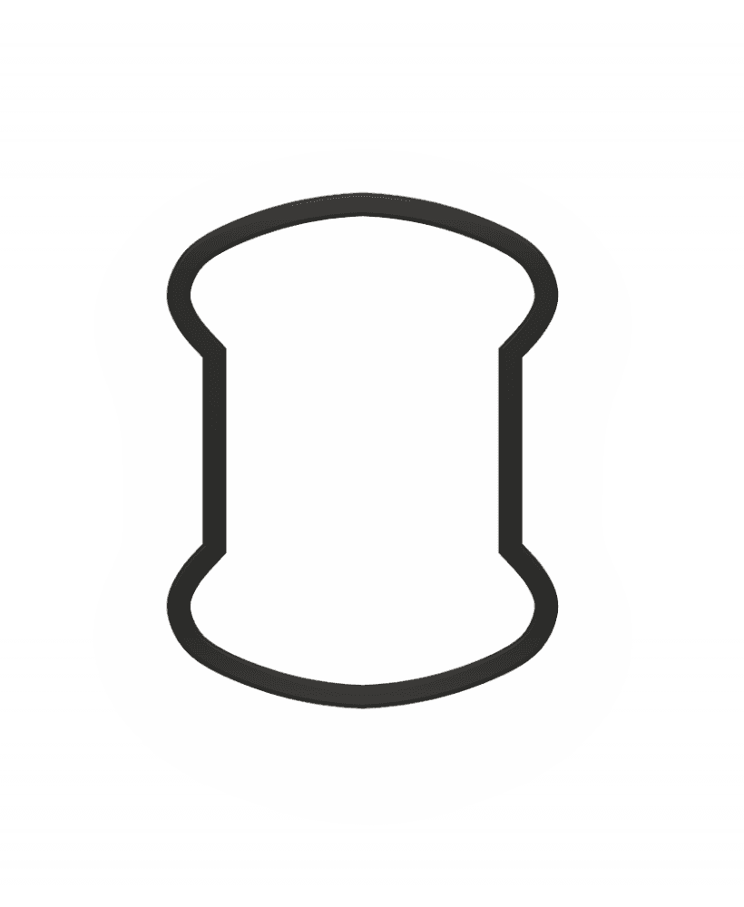 Thread Spool Cookie Cutter STL File - 4 inches 3d model