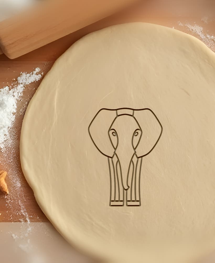 Elephant Cookie Cutter, Biscuit Cutter 3d model