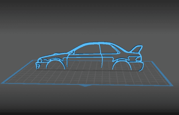 Mitsubishi - Lancer Evo Wall Art 3d model