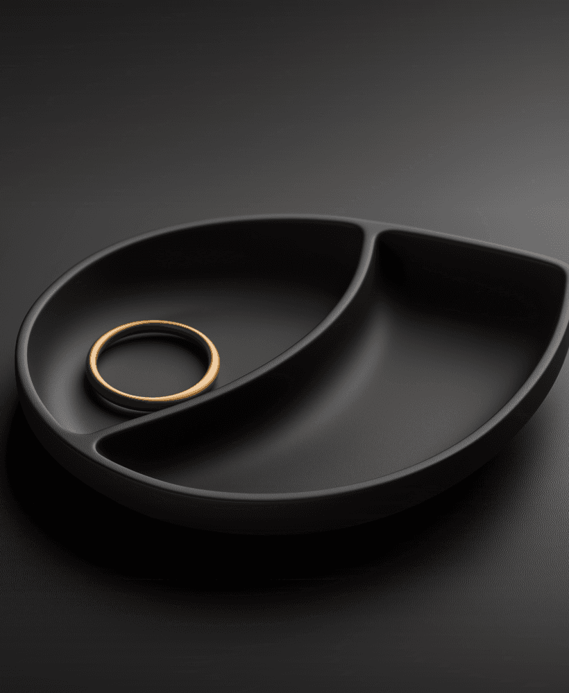 Dewdrop Jewelry Tray – Elegant Dual-Section Organizer 3d model