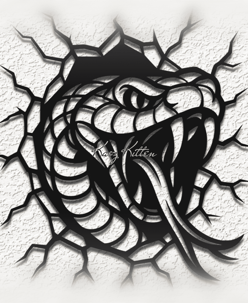 snake hole wall art home decor 3d model