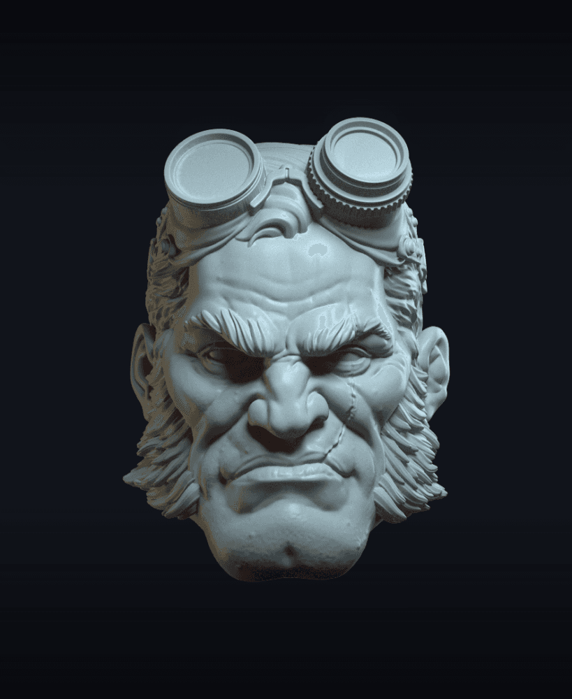 Dex v10 Action Figure Head 3d model