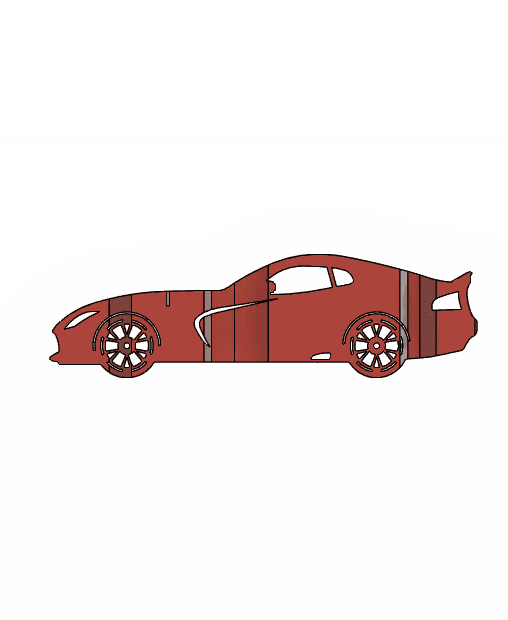 Dodge Viper 3D Car Flip Art Desk Display 3d model