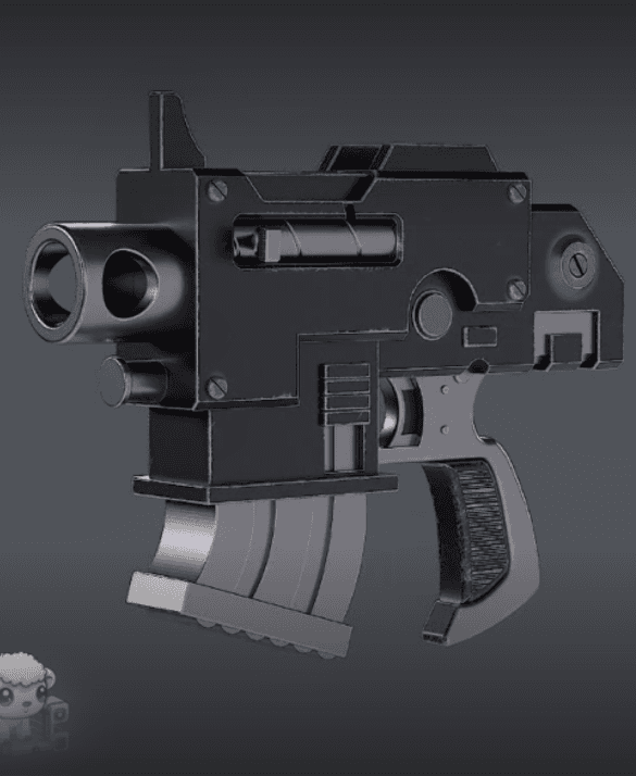 Functional Bolt Pistol 3d model