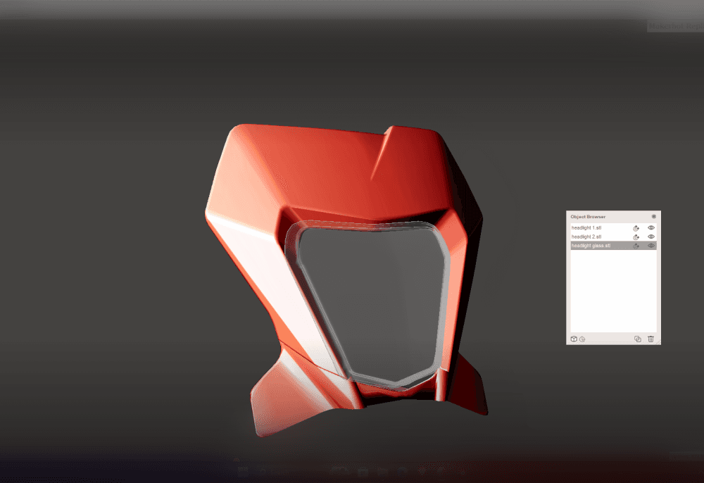 ktm 690 smc r headlight front mask and glass 3d model