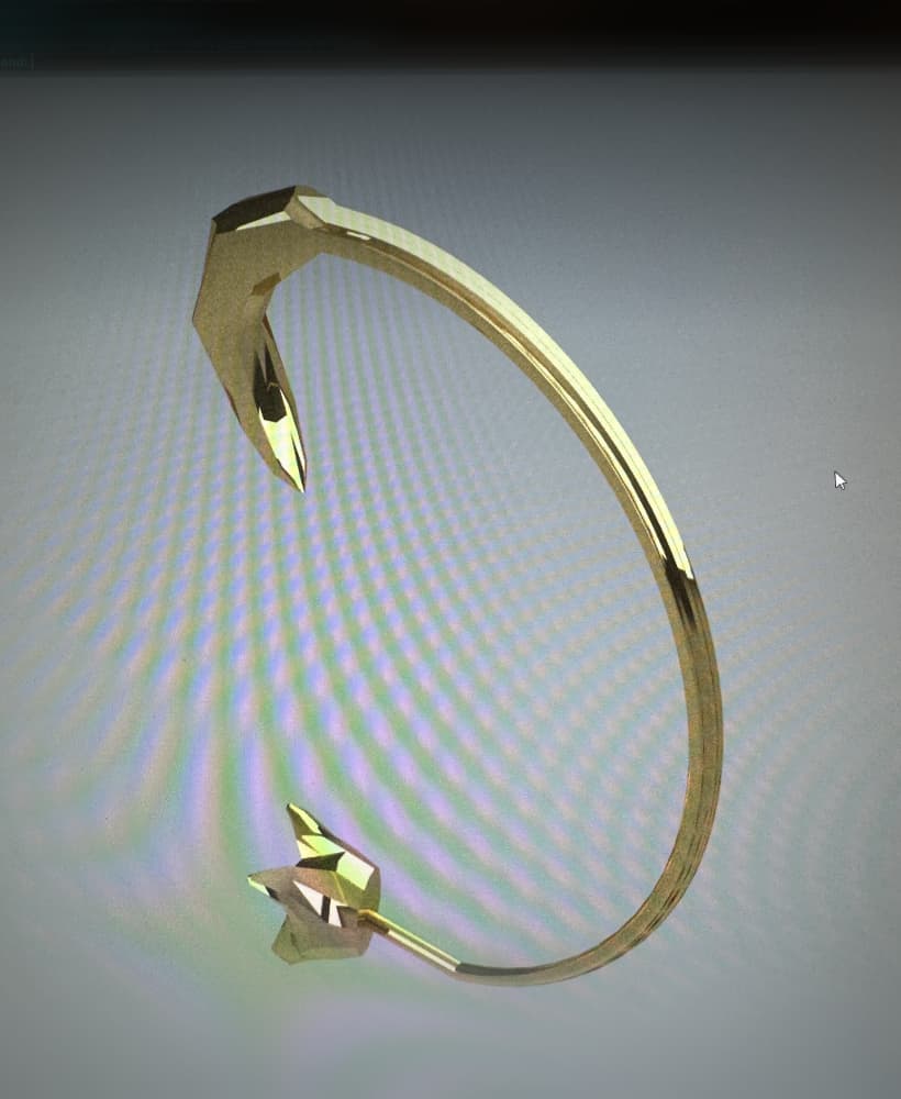 Over Ear Fox Head and Tail Earring 3d model