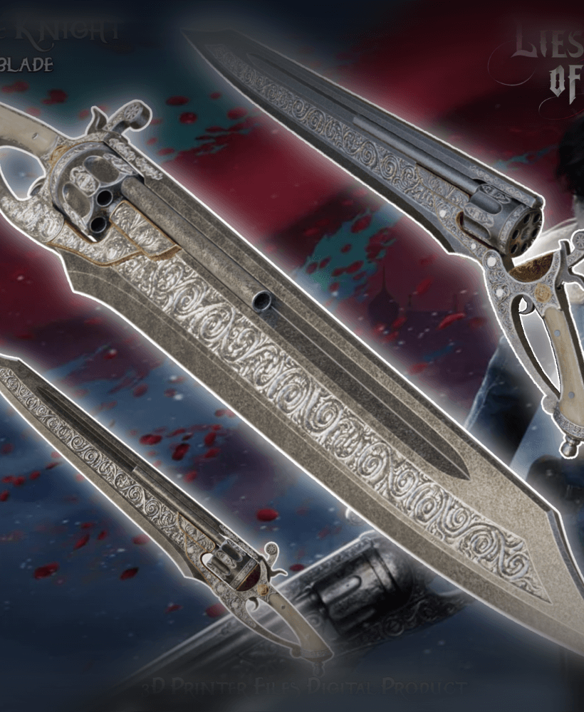 Fantasy Pale Knight Pinocchio Cosplay Gunblade Lies of P 3d model