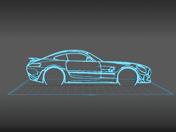 Mercedes - AMG GTR Wall Art 3d model