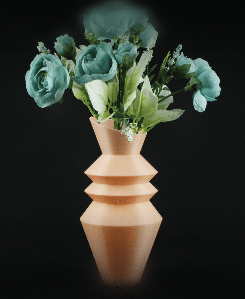 Flora Vase STL 3D Print File, Home Decor Vase for Plants and Flowers 3d model