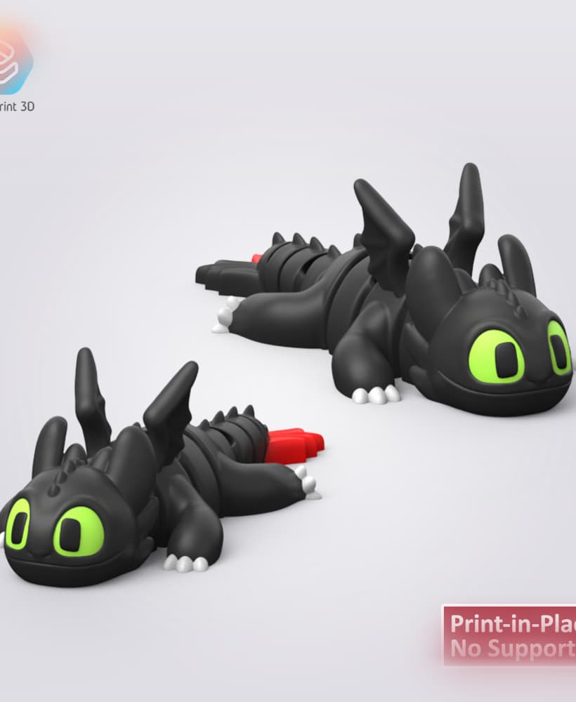 Flexi Black Dragon 3d model
