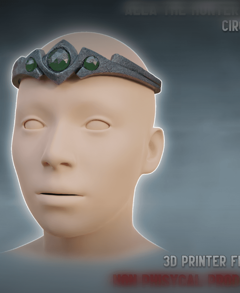 Fantasy Aela Cosplay Circlet TES Skyrim 3d model