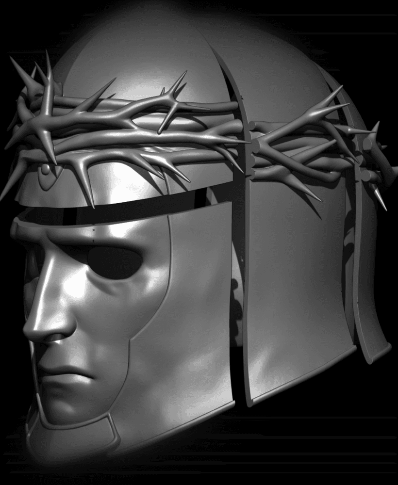 BLASPHEMOUS I AND II PENITENT ONE HELMET life size - Main Character Fan Art STL 3d model