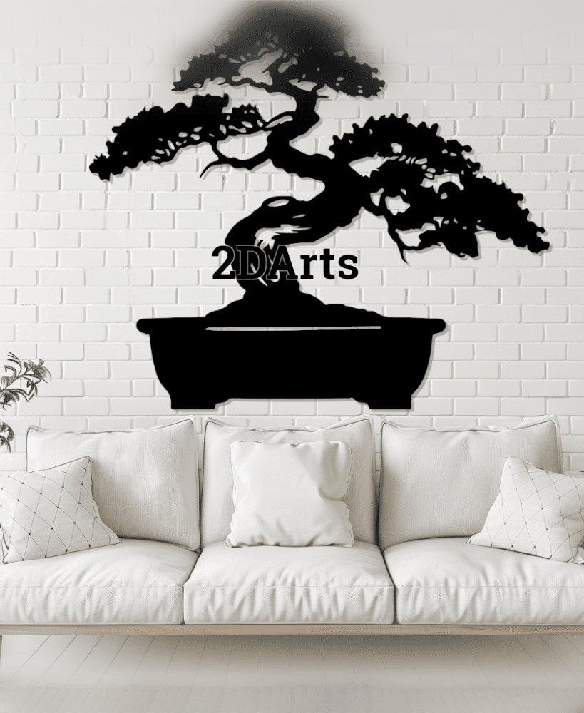 Potted Bonsai 2D Wall Art/Window Art 3d model
