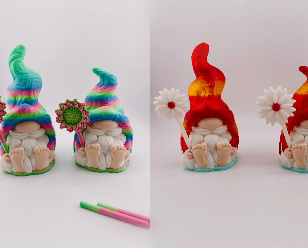 Flower Holding Gnome 3d model