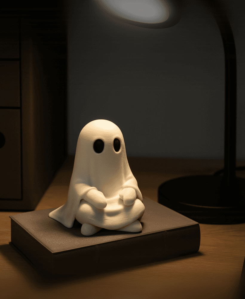 THEO - GHOST ON BOOK / HALLOWEENDECOR / HOMEDECOR / TOY / KIDS + PRINTABLE BOOK 3d model