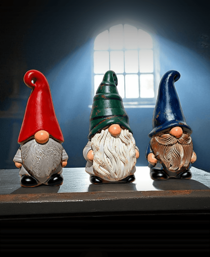 Set of 3 Gnomes – Plain & Magnet 3d model