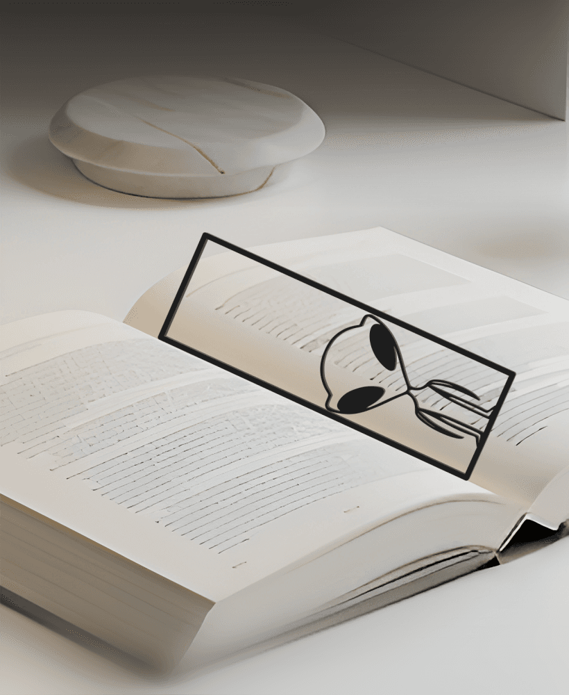 Alien Bookmark, Creative Bookmark, Gift Idea 3d model