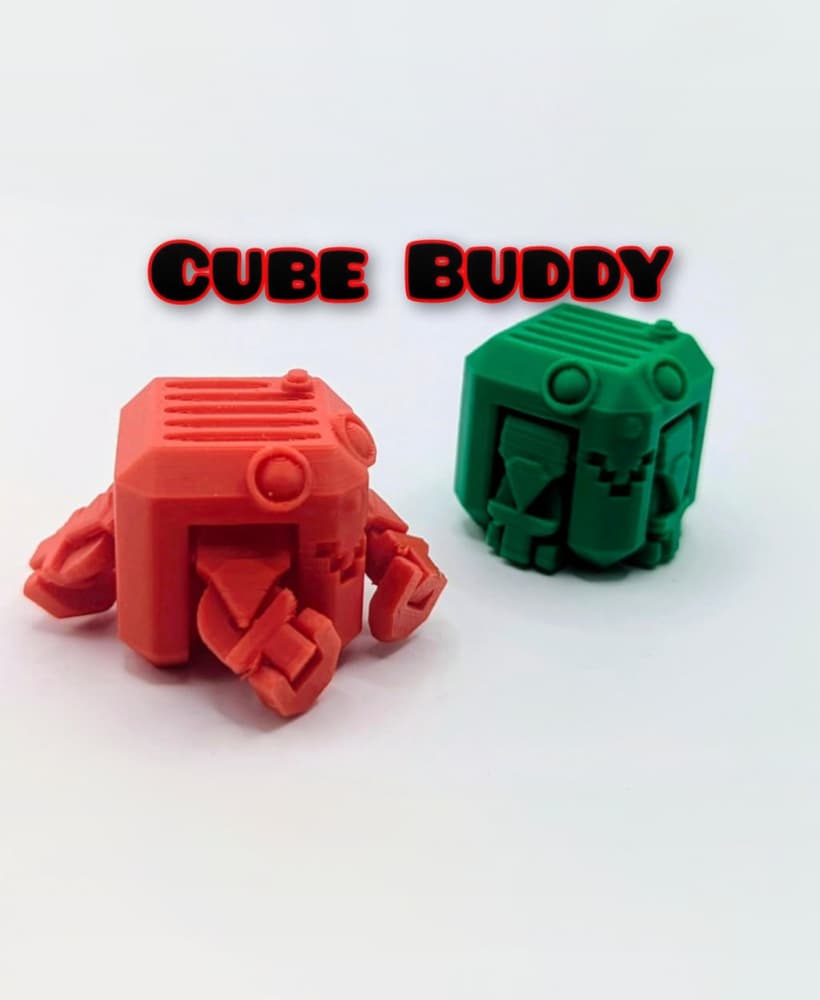 Cube Buddy( Print in Place) 3x3cm 3d model
