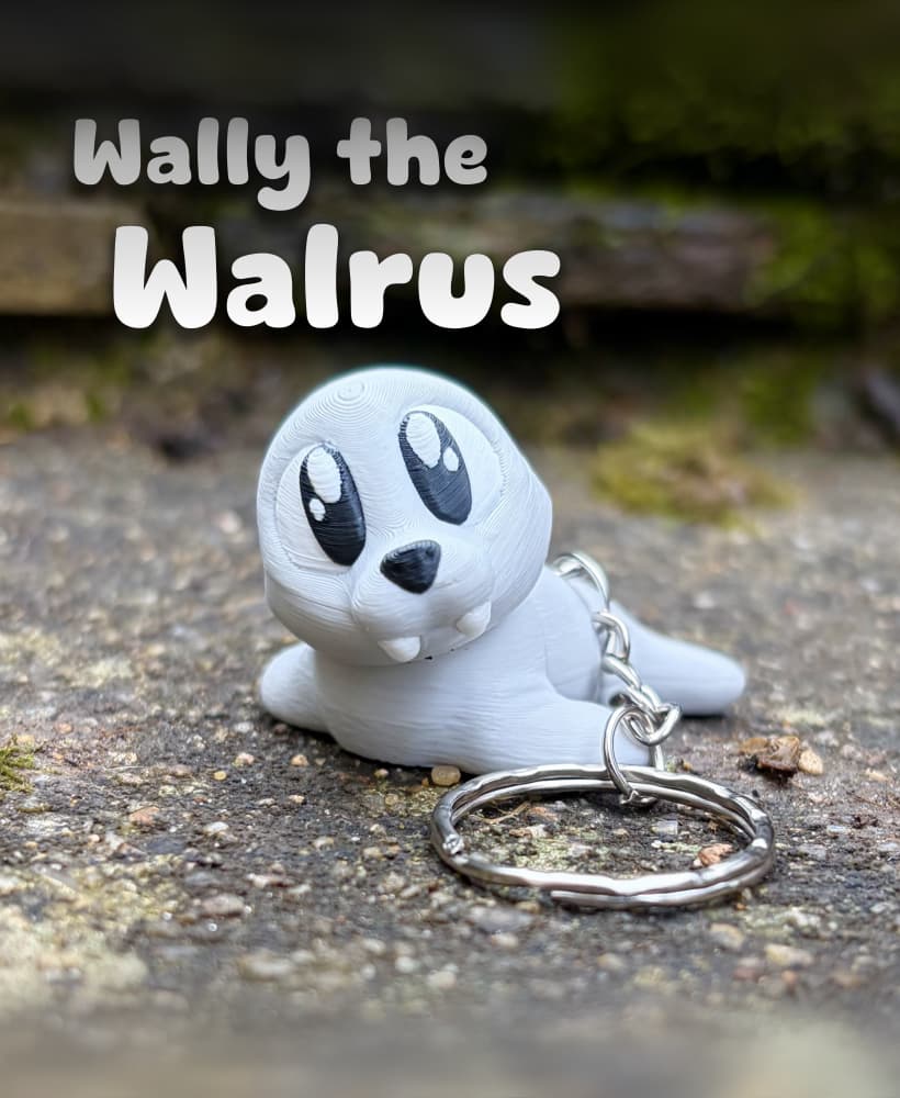 Wally the Walrus – Flexi Fidget Walrus – 3DPAW 3d model