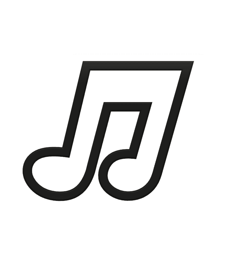 Music Notes Cookie Cutter STL File - 4 inches 3d model