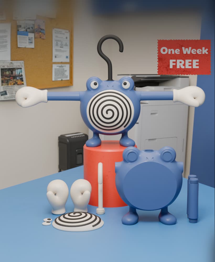 Poliwhirl Hanger Pokemon 3d model