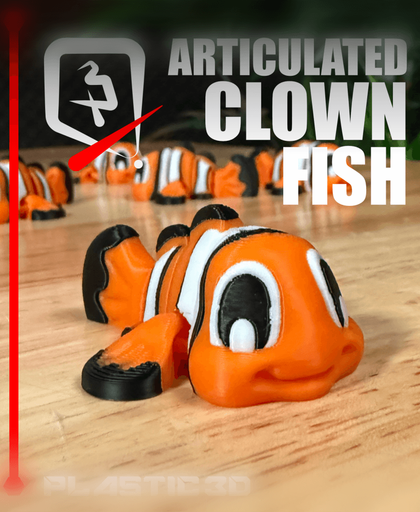 Articulated Clown Fish — The Reef's Brightest Little Swimmer 3d model