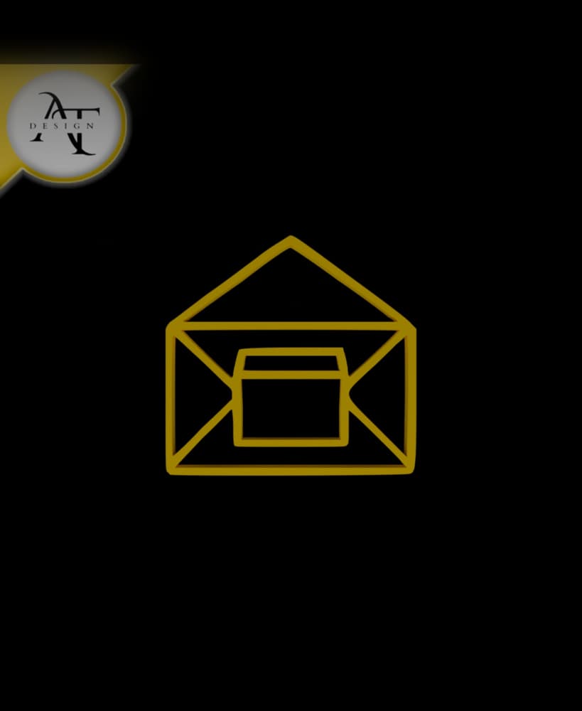 Simple Letter Symbol - 2D Art 3d model